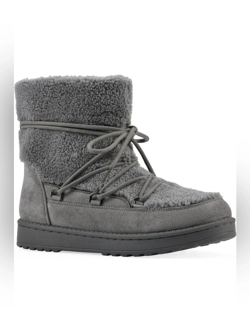Isador Faux Shearling Bootie White Mountain Footwear.